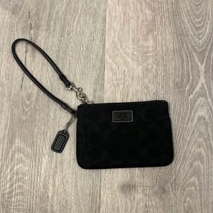 Auth Coach Signature Canvas Wristlet!